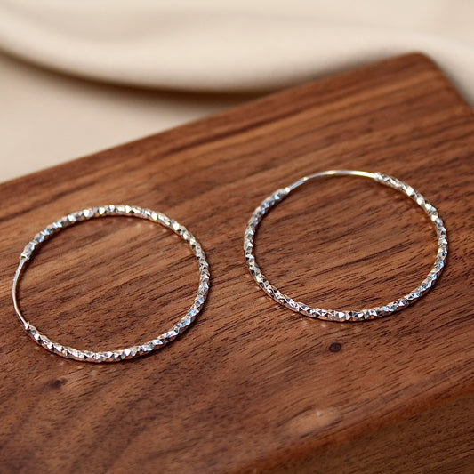 Shiny Big Hoop Earrings, 35mm