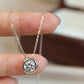 Silver Bubble Moissanite Stone Necklace, 1 carat