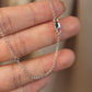 Classic Four Claw Moissanite Necklace, 1 Carat