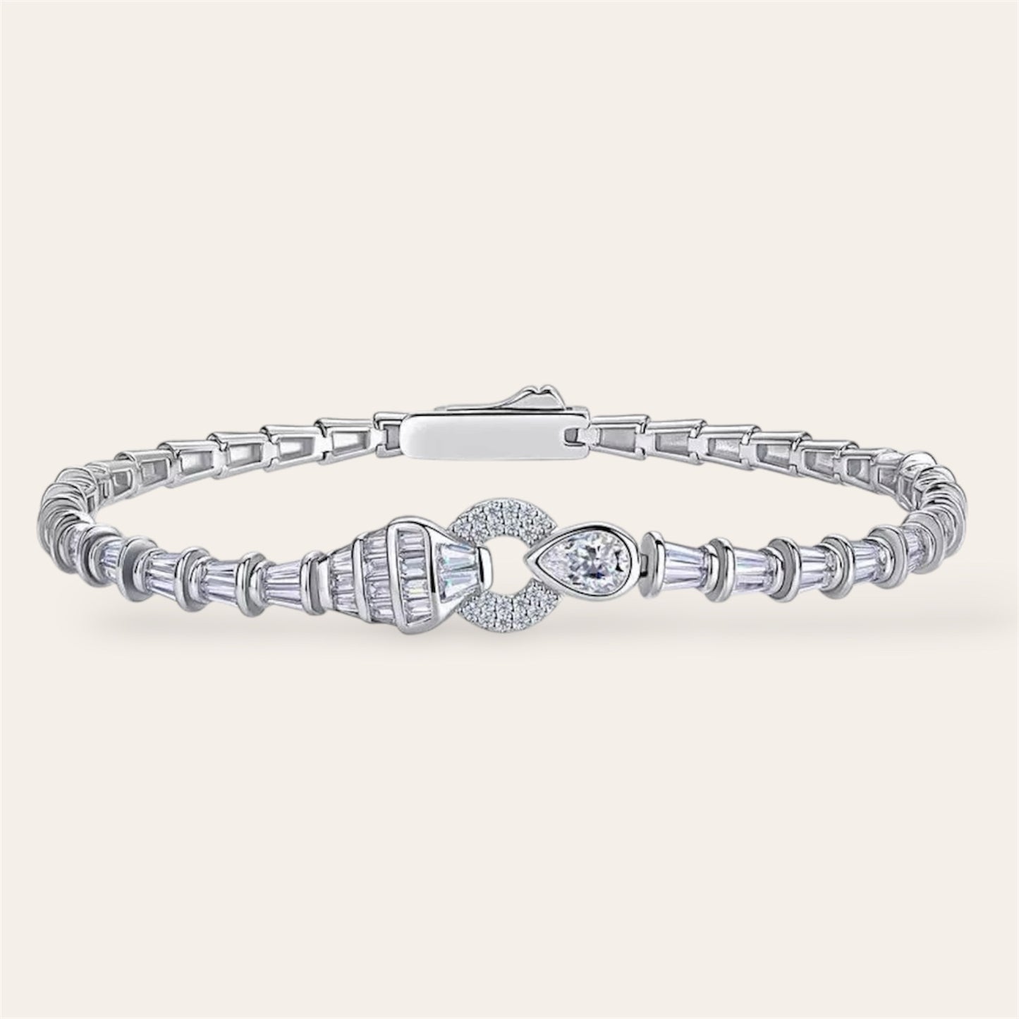 Baguette Cut Moissanite Bracelet