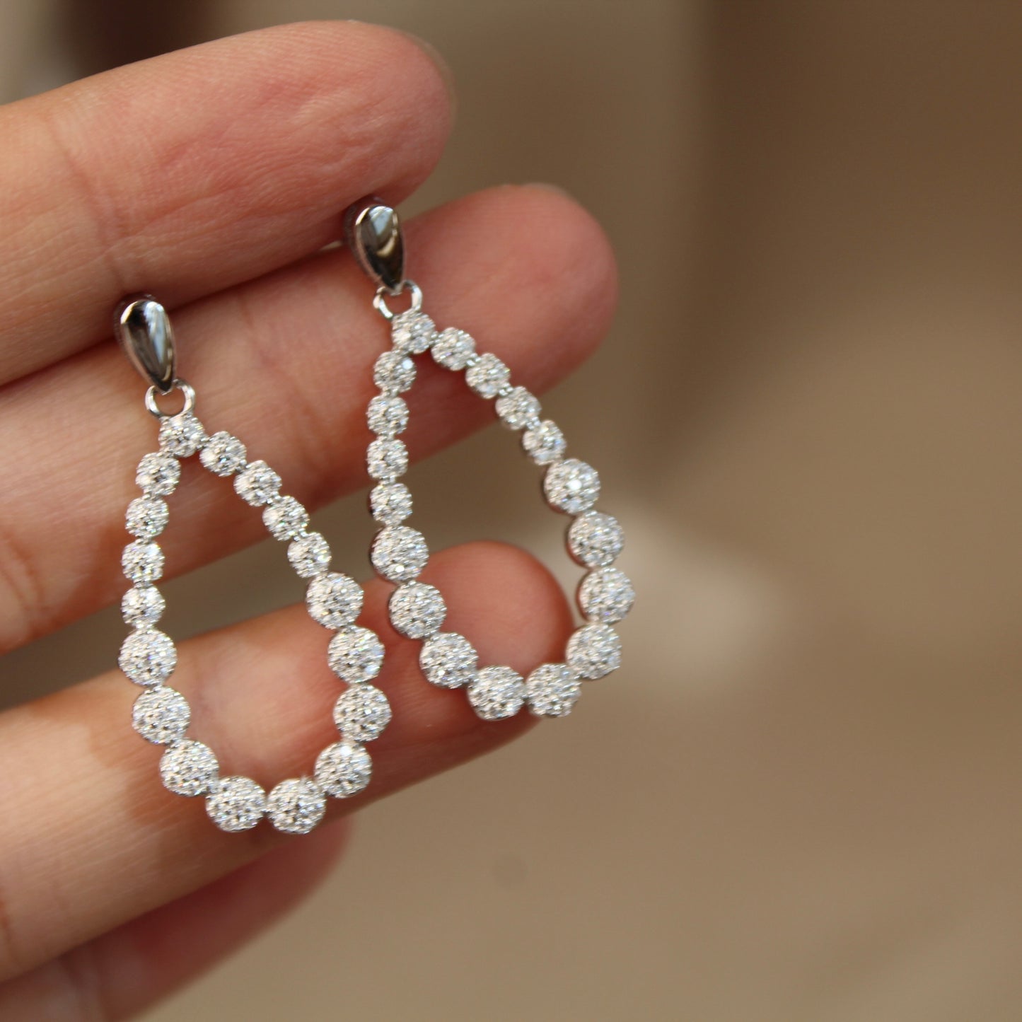 Bubble WaterDrop Moissanite Earrings