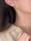 14K Solid Yellow Gold Black Onyx Clover Earrings
