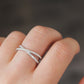 Crossover Moissanite Ring