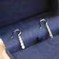14K Solid White Gold Water-drop Earrings