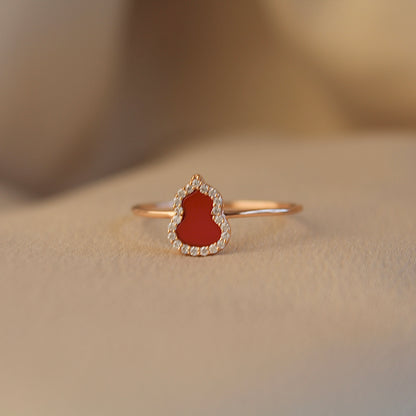 14K Solid Rose Gold Hulu Ring