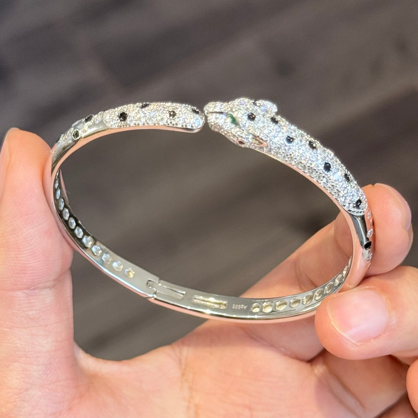 Leopard Oval Bangle Bracelet