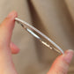 Classic Sparkling Oval Bangle Bracelet