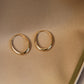 14K Solid Gold Classic Hoop Earrings