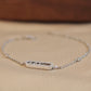 14K Solid White Gold Dancing Stones Bracelet