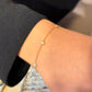14K Solid Gold Five Bubbles Bracelet