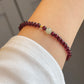 石榴石Natural Garnet & Jade Solid Gold Bracelet