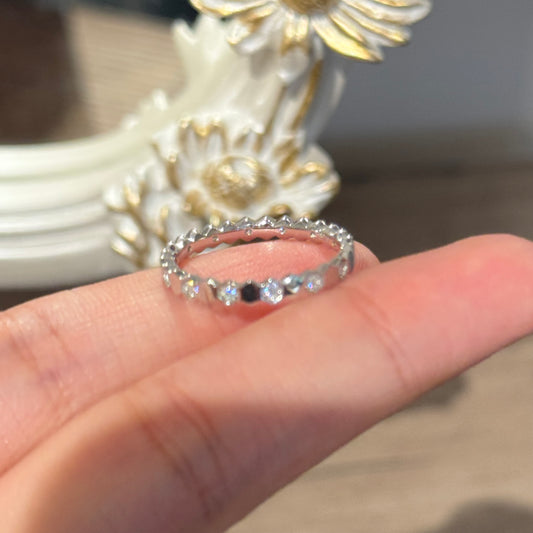 Honeycomb Moissanite Ring