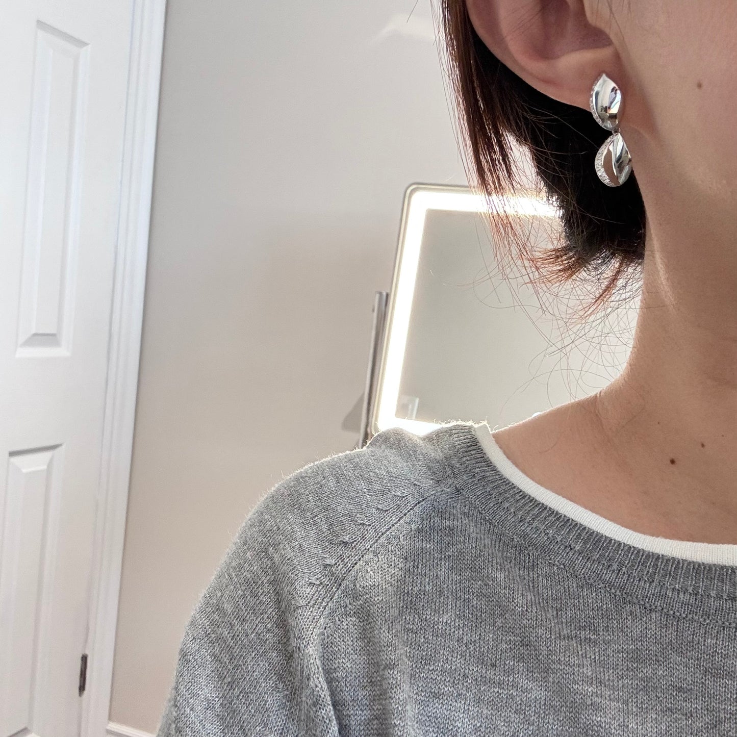 Twisted Mirror Finish Earrings