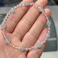 Natural Jadeite & Clear Crystal Bracelet
