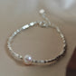 Sparkling Single Pearl Bracelet, Sterling Silver