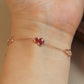 14K Solid Rose Gold Red Hulu Bracelet