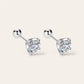 Classic Four-Claw Moissanite Earrings, 0.5 carat