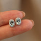 Oval Natural Aquamarine Earrings