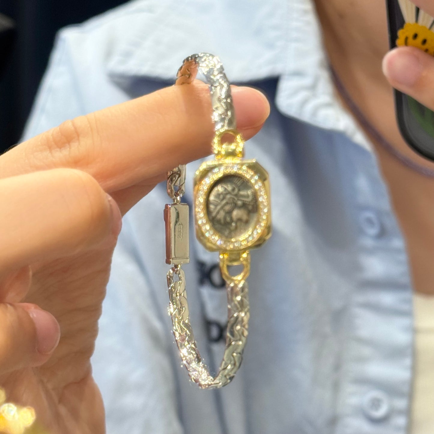 Ancient Greek Coin-Inspired Bracelet