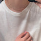14K Solid Gold Shiny Choker Necklace,38cm