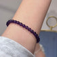 Natural Amethyst Bracelet with 14K Gold Bead