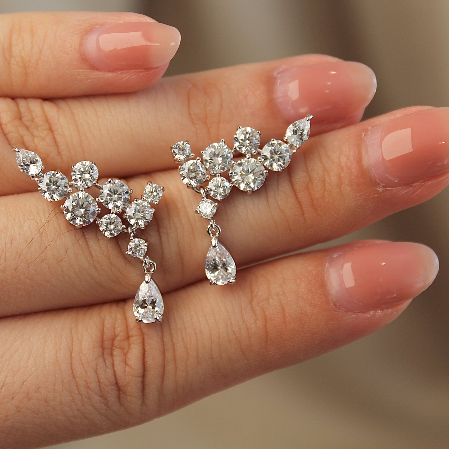 Sparkling Wings Waterdrop Earrings