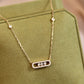 14K Solid Gold Dancing Stones Necklace