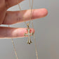 14K Solid Gold Lab-Grown Diamond Cross Pendant