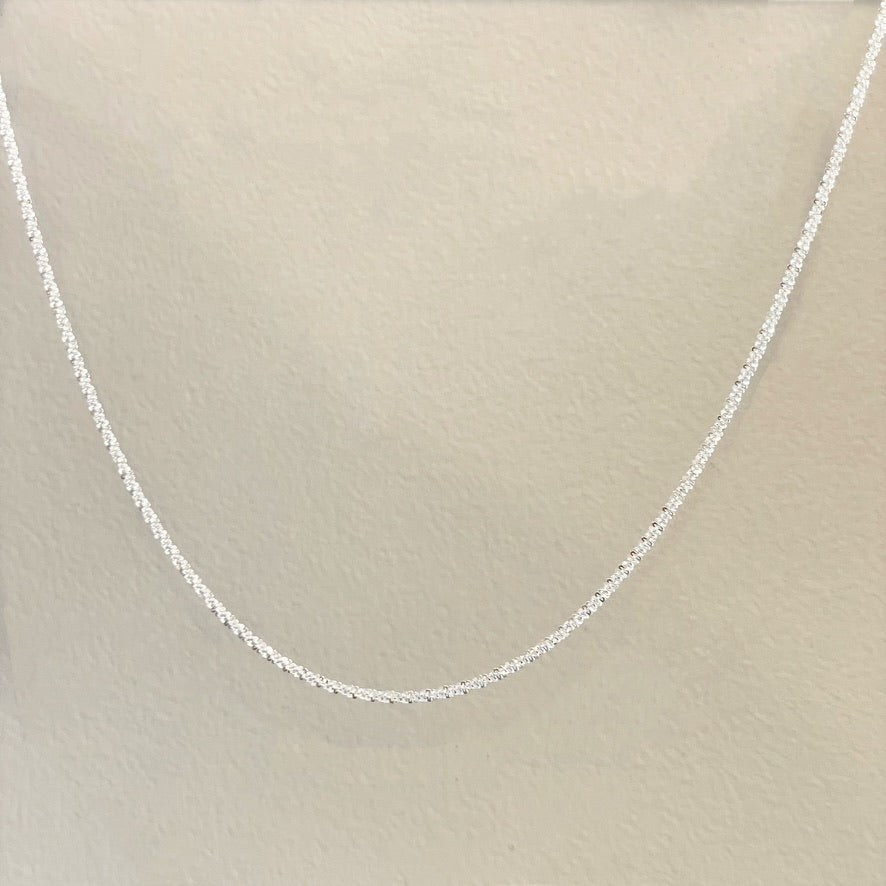 925 Sterling Silver Sequin Clavicle Chain/Necklace Sterling Silver Necklace  Gold/Silver 32cm+6cm - Shop everydayisagift Collar Necklaces - Pinkoi