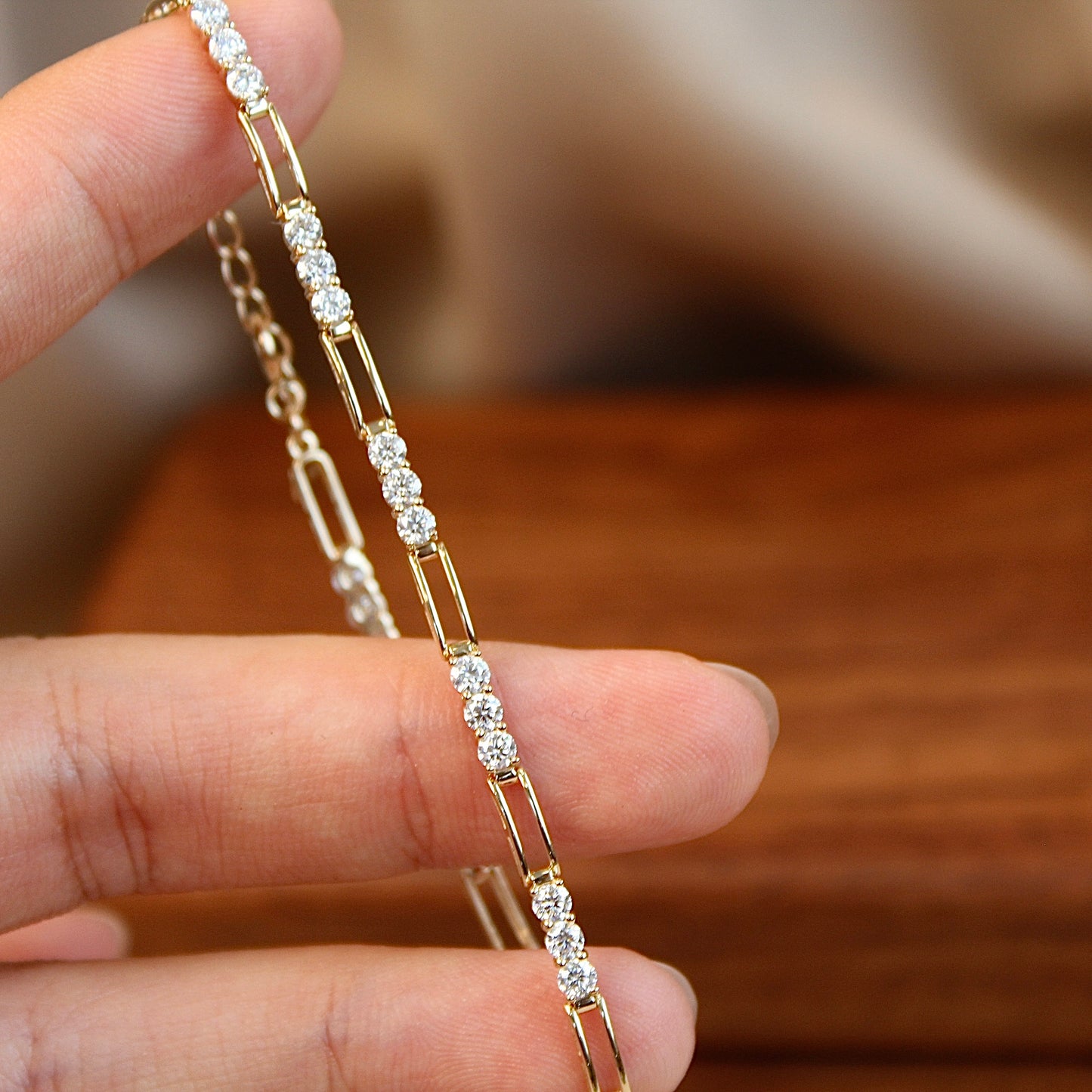 14K Solid Gold Infinity Glow Bracelet