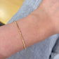 18K Solid Gold Diamond-Cut Finish Bracelet 车花