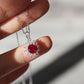 Lab-Grown Ruby Sunflower Necklace