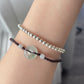 Handmade Natural Jadeite Peace Buckle Bracelet