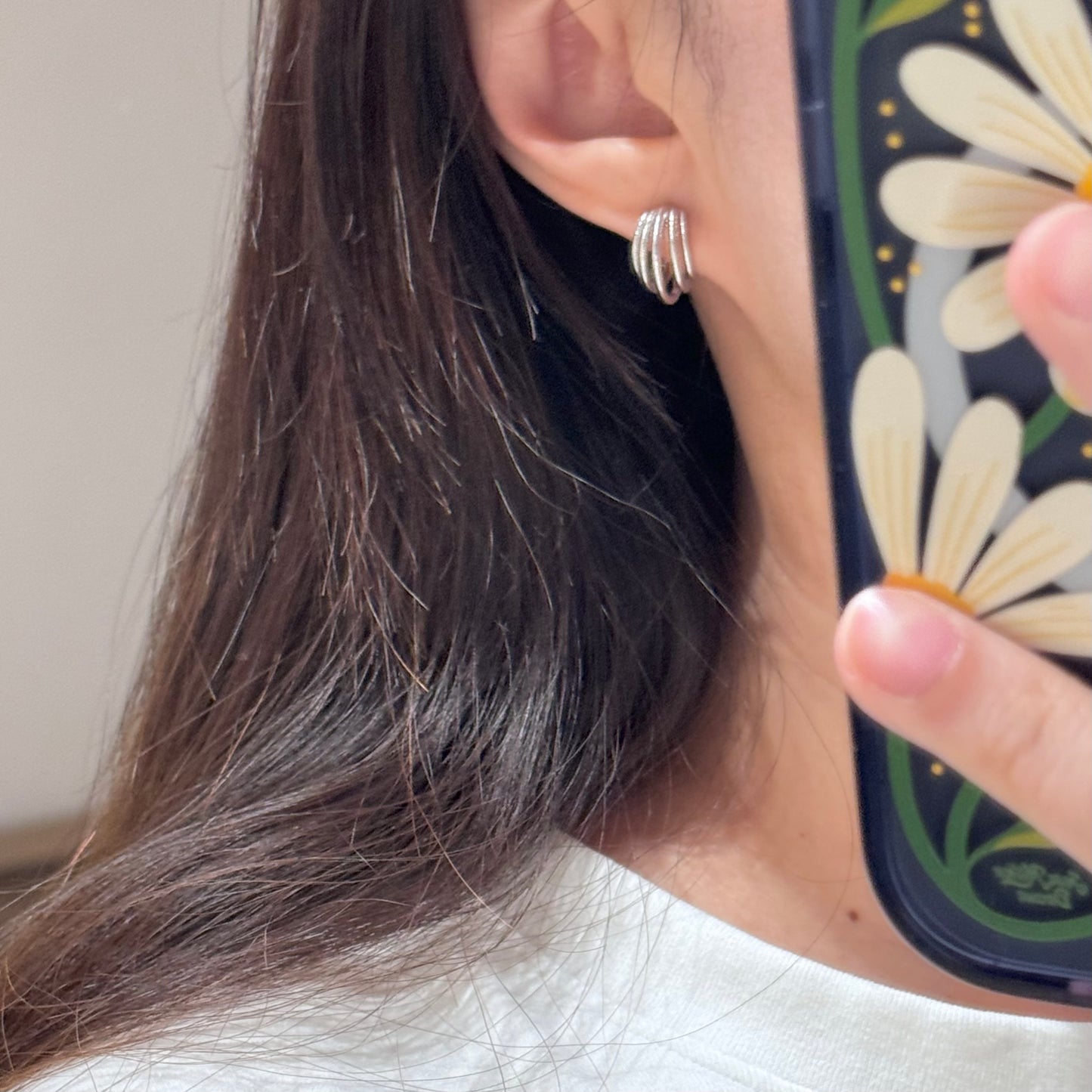 Twisted Line Stud Earrings