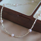 Sparkling Star Natural Pearl Choker, Sterling Silver