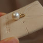 14K Solid Gold Natural Pearl Pendant