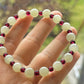 Natural Jade & Garnet Bracelet