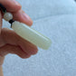 Natural Jade Long Necklace 如意无事牌