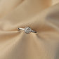 Single Bubble Moissanite Ring, 0.5ct