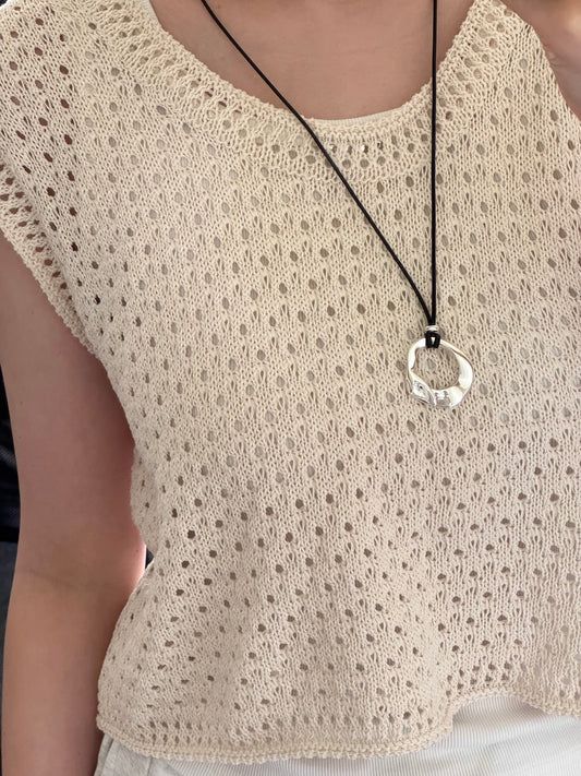Minimal Loop Silver Necklace