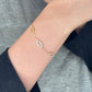 14K Solid Gold Spark Link Bracelet猪鼻子