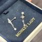 Small Compass Star Moissanite Earrings