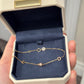 14K Solid Rose Gold Rolling Luck Bracelet