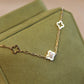 18K Solid Gold Three Clovers Bracelet