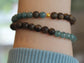 蓝水翡翠沉香双圈手串 Two Layer Bracelet of Natural Jadeite and Agarwood 6mm
