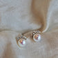 Queen Crown Pearl Earrings, Sterling Silver