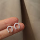 Sparkling Horseshoe Moissanite Earrings