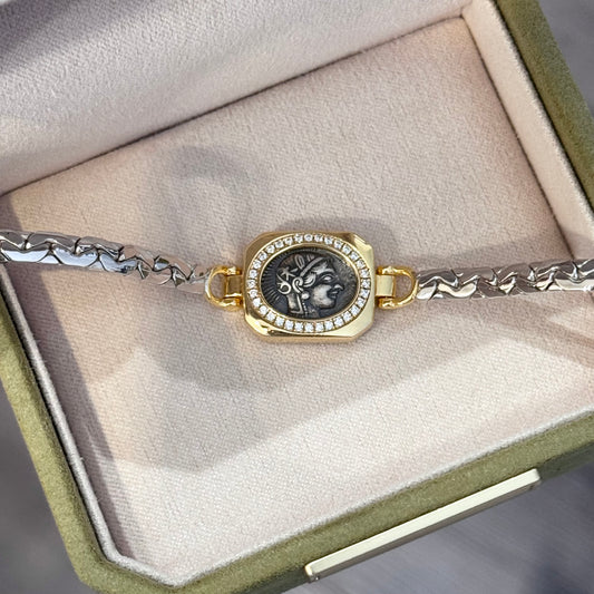 Ancient Greek Coin-Inspired Bracelet