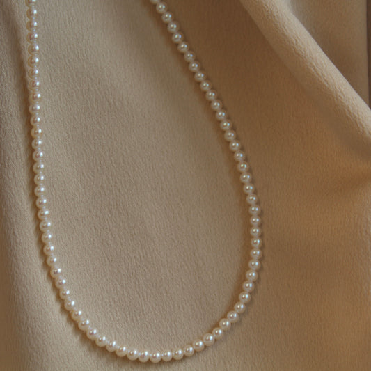 Classic Natural Baby Pearl Necklace, 3 to 4mm
