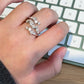 Multi-Layers Sparkling Moissanite Ring